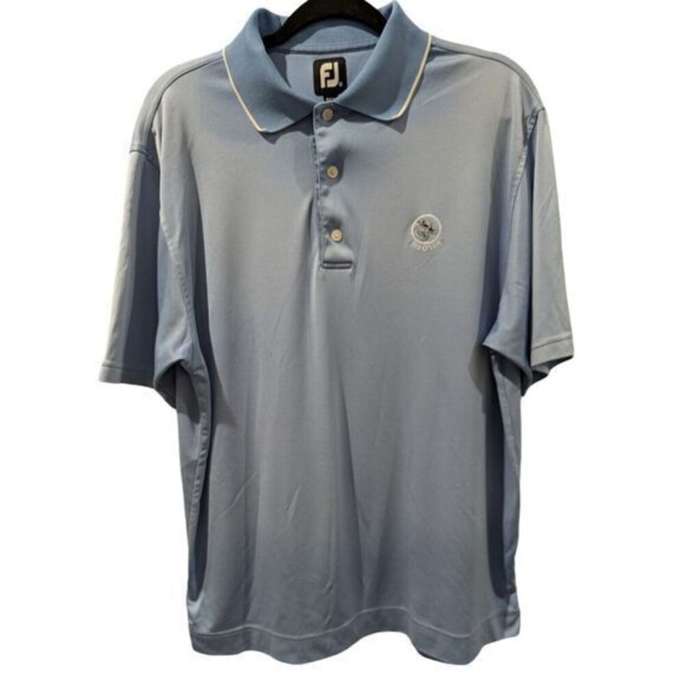 Footjoy‎ Polo Shirt Men's M Blue Gradient Short Sleeve Bob O' Link Stretch